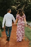 This dress was perfect for my engagement pictures! It was flowy and light and was so comfortable. The length was great for me, I am 5'8" and I wore sandals. I love that the sleeves are flowy, as well, and aren't restrictive, as I find that a lot in other dresses with my arms. Highly recommend! - Alicia C.