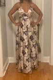 I love the colors satin blue and beige. Very light and true to size. I feel very comfortable in this adorable dress. - Emy D.