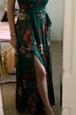 This dress is so beautiful and it's very comfortable and it's made with an excellent material.  I'm 5'10" and 160 pounds. It's long enough. Great for any social events. You will turn heads lol - Clea P.