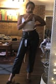 So, I bought my regular size 27, usually one size bigger in Levi's, because I don't want the muffin top. The fabric is so buttery and so comfortable! The legs of the pants fit amazing, especially for my athletic legs. My butt looks great. Only downside, as is the case with most jeans and pants, the waist is huge, with a fairly large gap. I'm keeping it and getting it tailored because it looks too hot to return. - Noushin A.