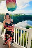 I've been eyeing this dress for quite a while. I am usually a large in Lulus but it's sold out. But since this is on sale for $25, I took a chance with medium. No issue with this dress, I love the print and the length is perfect with or without heels. It's just a little bit tight on the waist, but manageable - Princess B.