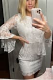 This dress was super cute! I'm 5'4" and range from 125-120 pounds and it fit perfectly. Can't wait to wear it for my bridal shower! - Nicole Z.