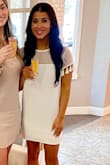 Super flattering yet comfy! I loved how this dress still had a shape to it even though it was a shift dress. Incredible quality and the fringe detail really gives it personality. Worn for my bridal shower and got lots of compliments - Brittany M.