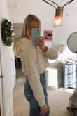 I really like this crop! It runs a little on the boxy side but most crops are on me (I have a super short torso). I ordered it in a small which is my typical size. It's a thinner sweatshirt material, but thicker than a tshirt. Definitely keeping it! - Lauren B.