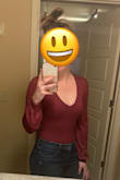 I love love love this bodysuit! This is the first bodysuit I owned! I got so many compliments on it! It is a little low cut and you have to wear the right jeans, but overall it is very flattering! - Allison M.