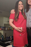 The zipper is heavy so it makes the back of the dress sag, but it was perfect for my 1 year anniversary dinner! - Camille D.