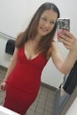 I bought a couple of dresses online from other websites and was disappointed, so when I ordered this I was super nervous. I put it on and it fit like a glove! I'm in between a small and medium and ordered a small and I'm glad I did. This was my Valentine's date dress and my boyfriend, who usually isn't the complimenting type (hes not good with words lol) couldn't keep his eyes off me! Very elegant dress. You will not be disappointed! - Cassandra