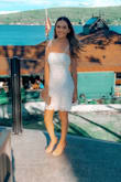 A cute summer or spring dress. Can be worn with flip flops, small heels or wedges - Jena E.