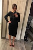 I felt so classy in this dress. Loved the whole fit of it, and loved that I didn't have to wear a bra! Lol. My back also looked great with the low drop. I am super pleased with this dress and definitely will be wearing it again. - Alyssa M.