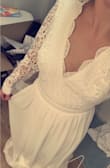 Very long, but when you're hardly over 5' that's every maxi dress. Everything else fits perfect and I can't wait to wear it this fall. - Michelle W.