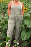 I ordered a size up because I have bigger hips, it's super comfy, and very flattering compared to most overalls I've tried! - Matti C.