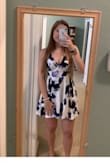 Love the color on this and the cut!! Can't wear a normal bra with it due to the cutouts in the back, but still great with a sticky bra or no bra at all! - Emme M.