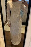 This fit like a glove and was very flattering. I thought about this as a contender but couldn't get past the kind of cheapy lace material. Beautiful dress but a little itchy. - Cristina M.