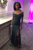 I bought this dress for a wedding I was attending. I had to get it tailored, since it was 4-5 inches too long. Other than that, it fit like a glove. - Chanel G.