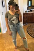 I am usually not a jean person simply because I can never find the right fit. In most cases it's loose at the hip and tight at my bum and thigh.  So every time I wear jeans I always have to find a way to tie in a belt to make them work. OH HOW THE TABLES HAVE CHANGED! These jeans not only fit perfectly but are so comfortable! They have a stretch and are a looser fit like a mom jean. I debated for weeks on them and now I own them in every color. Don't hesitate just order them! (I cut them at the bottom to make them a raw hem) - Gabby I.
