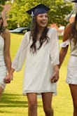 I wore this dress for graduation and got so many compliments. It's a perfect fit and was great to wear with a cap and gown because it was simple but elegant. - Lily P.