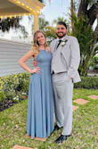 I love this dress! I wore it at a friends wedding and the attire was black tie optional - so I needed something fancy! The fit is so comfortable, the straps are adjustable so you have some wiggle room if the top doesn't fit perfectly, and the color was gorgeous. It was really long, so I had to get it hemmed. The loose, flowy material was so perfect I didn't even need to wear my Spanx underneath. It was the perfect dress for the occasion! - Daria L.