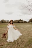 Bought this dress for my engagement photo shoot and couldn't be happier that I did! It fits perfectly and it's very comfortable for an outdoor photo shoot. - Glendaly G.