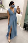 I could not have been more pleased with my Lulus experience buying this dress. The quality is impeccable and is truly so flattering on any body. Loved the color and got SO many compliments across the board. I ordered a medium and am very short, so naturally, it needed alterations. It fit me extremely long even in platforms, and needed tightening at the shoulders also. Once alterations were made, it was PERFECT! I even had a mask made with the extra material for the event and got so many compliments on the mask as well. Haha. Would love to buy it in every color! - Alexandra R.