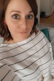 This shirt is exactly as pictured, but I also love that it's a little bit stretchy for comfort too. I've been wearing it probably 2-3x a week since I got it, with leggings, jeans, etc. I also just ordered it in white because now I want every color. Perfect for casual or dressy. Huge fan. - Ashlee P.