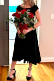 I wore this for a date night in and it was super comfortable. I can see wearing it casual with sandals in the summer. Love the fit, it flatters everything! - Diana C.