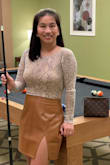 I ordered the small and fits perfectly.  I love the material, it's feels like real leather. Thank you Lulus ;-) - JCIL D.