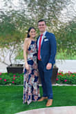 I had this dress in college but over the years it got misplaced. I ended up re-buying it when my boyfriend's sister got married a few weeks ago and it was amazing. So many compliments, it matched well with his suit too, which was a plus! So easy to adjust with the tie at the back and fit snug around my waist. - Michael B.