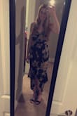 I was a little hesitant to buy this dress but I am so glad I bought it! I bought a large and I feel like I could've gotten away with buying a medium. There is a little space in my stomach area that could be tighter, but it is still so flattering and you can adjust the straps for your bust. I am 5'9" and have a 34DDD bust, so I always try to size up. I love this dress! I can't wait to wear it at my cousins wedding. - Olivia B.
