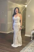 I love this dress. The lining kept bunching up so I decided not to choose this dress. But it was gorgeous on. - Jamie L.
