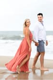 I bought this dress for my engagement pictures. It was a little bit big on me. I could have def fit into a small but since it was a beach engagement session the flowyness of the dress worked perfectly. I did have issues with the straps in the back staying in place. I was constantly messing with them. But overall this dress is beautiful. - Allison S.