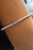 I love this bracelet I got it for wedding photos. It is adjustable, so I can tighten it so it's not all over the place. The diamond part doesn't go all the way across the bar but I still love it. - Miriam M.