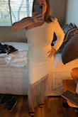 I have been let down many times by my purchases on Lulus, not because of the product, mostly just a lot of the things I like do not look good on me haha. But alas I hit the Lulus jackpot and I am so in love with this dress. Great quality and a delicious cream color, not white. - Amanda D.