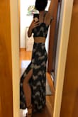 I LOVE the skirt. It fits well and the material is flowy. I'm tall though and while it's the perfect length for me I could see how it would be too long on shorter heights. 
My only complaint is that the stitching on the top isn't quite lined upright and it makes the material not lay flat - I've worked hard for these abs and wanted something that flattered them and instead, this extra fabric roll just looks odd. - Amanda S.