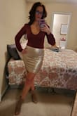 The fit, stretch, and lining is what makes this high quality. Even the matte finish is classy. This is a must have. Pics don't do it justice. Shown here with the Kaylene bodysuit and 42 Gold heels. - Renae R.