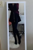 I cannot say it enough, I have been looking for years for the perfect thigh highs and being that I have small thighs I kept buying boots that would sag down and ultimately be a waste of money. These boots stay up, I don't recall ever having to pull them up. 10/10 recommend! - Amanjit R.
