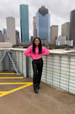 I got a small and it fit perfectly. The sleeves weren't too big and the sweater went down enough. Also the color is very bright and beautiful. I got the neon pink. - Lauren