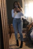 I'm in love with these pants. I often have trouble finding jeans because I have a big booty/hips and a smaller waist. These are perfect. They are extremely stretchy, but not in a cheap kind of way. They're unique too because of the button closure. Buy them! You won't regret it. - Julieanne A.
