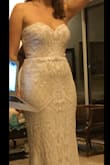 I can't believe how beautiful this dress was on. I didn't love it immediately when I took it out of the box, but it's just stunning on. I will add spaghetti straps to it since I need a little extra support, but other than that, no changes needed! It's gorgeous and I'm so excited to wear it at our beach wedding. EDIT: I ended up returning this because it just didn't feel formal enough for the look I was going for. But perfect for a casual beach wedding. - Amber H.