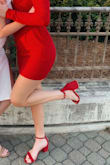 I wore it for a date function, super cute and matched my dress perfectly. Very comfy and the heel is stable. - Lauren K.