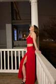 This is a stunning jumpsuit. Truly. I wore it for my stay-at-home birthday celebration and felt so sexy and confident. Can't wait to wear it outside of my house!! The pants look more like a skirt when you actually put them on, but that doesn't take away from how gorgeous this piece is.
Now, the fit. I have a big booty, so whenever I buy pants/jeans, I go for size M. That was my original plan for this jumpsuit, but after reading the reviews, I realized the pants already run very long, so I sized down and bought the jumpsuit in S. The pants fit (although getting them past my booty proved to be difficult) but, as expected, they were too long (even with heels), so I had to get them hemmed. The hemming cost me $40, which is half the price of this jumpsuit, for reference. After that, they fit nicely, but still, I'd only wear them with heels. I am quite small-chested, so the top fit, and it definitely helped that it was adjustable. 
Sharing all of this to help someone with a similar body shape to make a decision! - Elina K.
