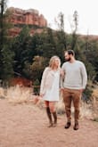 I am so in love with this dress! I wore this for my engagement session in Sedona, AZ. When I ordered it the medium wasn't in stock so I had to go large which the dress does run big so there was a bit of extra fabric but I paired it with this adorable pink leather jacket (not Lulus sadly...but they have an adorable suede one sometimes that would be perf!). I am so obsessed with how this look turned out. The weight of the dress and fabric feel very high end! 10/10 would recommend. - Rachel P.