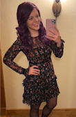 This dress exceeded my expectations! Super cute and comfortable. The band under the bust and the bands at the wrists are fitted/stiff and don't give any flexibility. Which I think is great because things don't move around. I went with pasties because the shoulders are see through just like the arms. The dress is very versatile and I'll be able to wear it for different events! - Tara H.