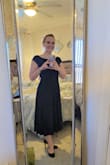 I love the look of midi dresses but being curvy and short it isn't a good look for me....until now! I love thee fit and how flattering it is on a shorter frame - Ashley D.