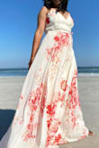 Dress is a little long on me but was great for a flowy look at the beach.  Initially was going to have it adjusted but for a photoshoot, was glad I did not get it shortened.  As a wrap dress, fit well around the upper torso.  However, the one snap-on button is not strong enough to hold the top together. I used safety pins. - Jacky A.