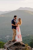 This is such a lovely dress! It's way nicer than it looks, the material is a bit heavy, SO long, and looked beautiful in my engagement photos. The straps are adjustable and the tie feature allows you to fit it to your preference! - Jenn S.