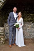 This dress was perfect for our winter elopement! I got so many compliments and it looks way more expensive than it actually was. I was wearing 3" heels and it was pretty long on me but didn't want to pay to get it hemmed, so it was covered in mud by then end... I normally wear a small in Lulus but opted for an XS with their wedding dresses. - Christine S.