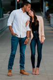 Wore for our engagement shoot in downtown and it looks so good! The fit is slim and very flattering! I want this in every color! - Heidi K.
