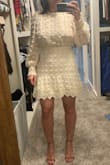 I bought this for my bridal shower. Based on reviews, I ordered a small and medium. Definitely went with the small! Love it! Cant wait to wear it! - Andrea J.