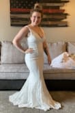 I was blown away by how amazing this dress is! Obviously a bit long but that's because I'm super short! This is not see through and super thick! - Savannah C.
