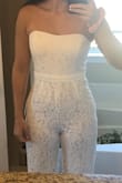 Bought this for my rehearsal dinner. Def not something I normally would wear but perfect for special occasions. Slightly see through over stomach but I plan to wear nude shorts! Super flattering, stretchy and comfy! - Ashley C.